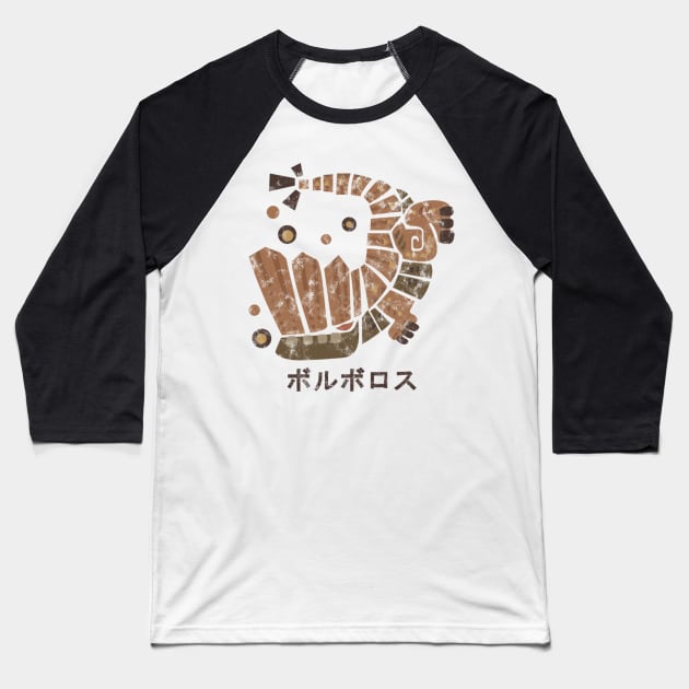 Barroth Distressed Icon Kanji Baseball T-Shirt by StebopDesigns